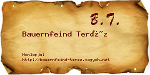 Bauernfeind Teréz névjegykártya
